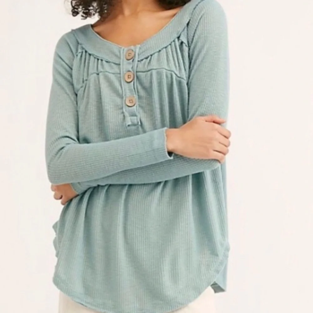 We The Free -‎ Free People Thermal Oversized Henley Top